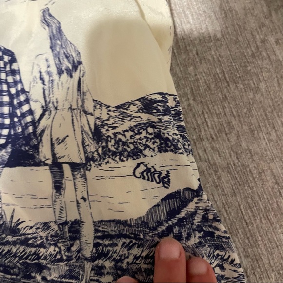 Chloe Toile Longsleeve Silk Minidress - Picture 7 of 16